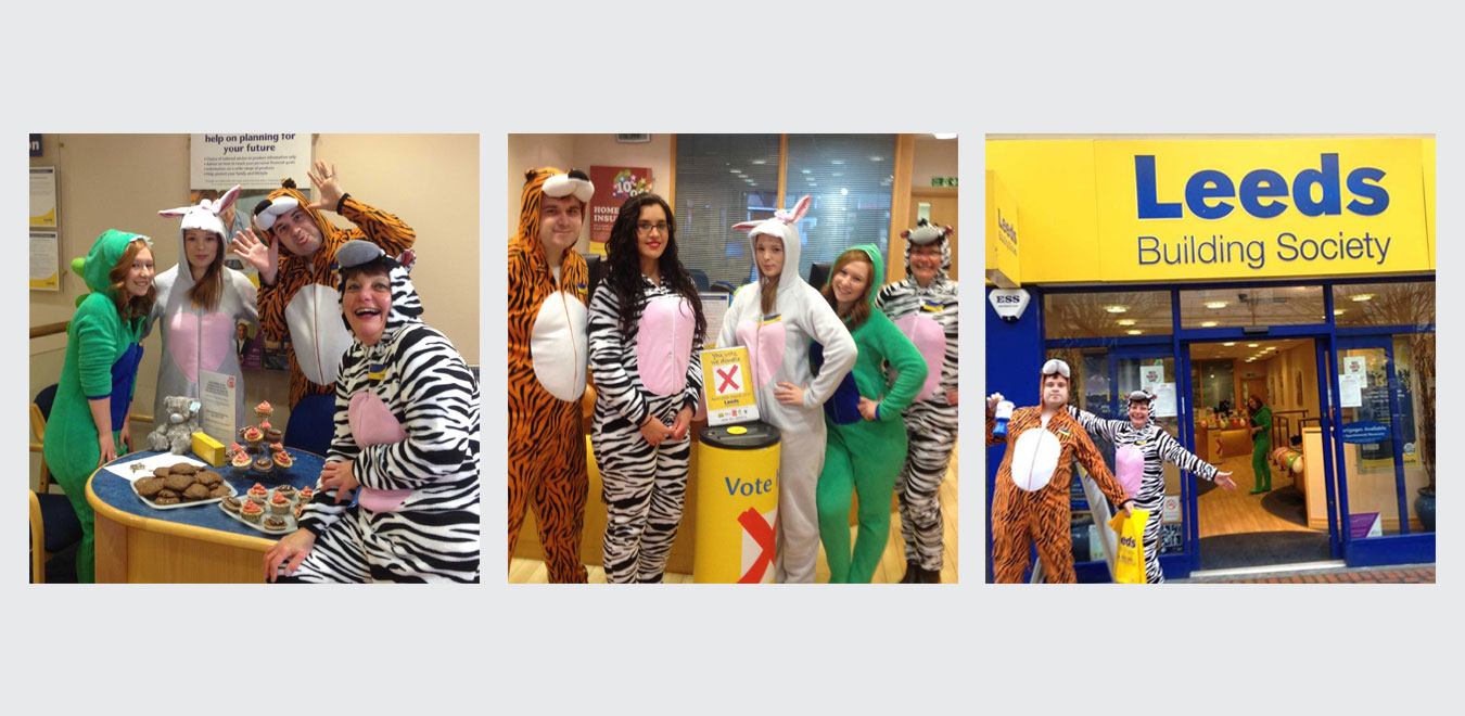 Nottingham branch of Leeds Building Society raises £40 on Red Nose Day